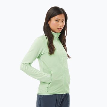 Trekking Hoodie Sweatshirt Damen Salomon Sntial Lightwarm Hybrid sea foam