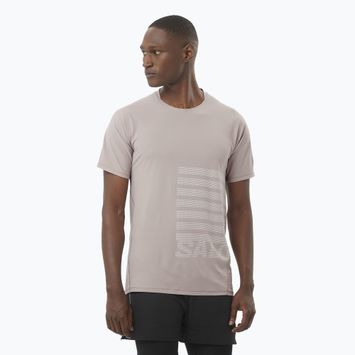Laufshirt Herren Salomon Sense Aero Tee GFX etherea/white