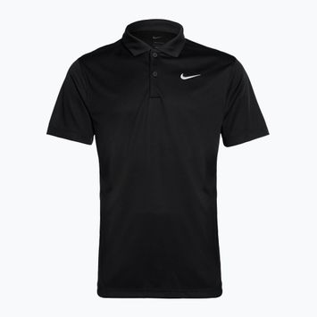 Herren Nike Court Dri-Fit Polo Solid schwarz/weiss Tennisshirt