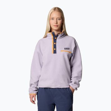 Fleece Sweatshirt Damen Columbia Helvetia II Cropped Half Snap Fleece lavender pearl