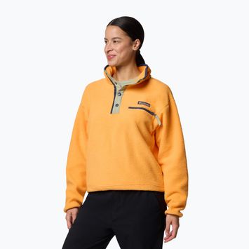 Fleece Sweatshirt Damen Columbia Helvetia II Cropped Half Snap Fleece summer orange
