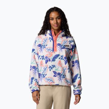 Fleece Sweatshirt Damen Columbia Helvetia II Printed Cropped Half Snap sea salt/pasteled multi