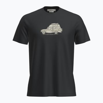 Trekking Shirt Herren icebreaker Merino 150 Tech Lite SS Tee Cosy Camper black