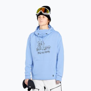 Snowboard Sweatshirt Hoodie  Damen Volcom Riding Hydro P/O crystal blue