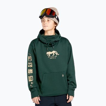Snowboard Sweatshirt Hoodie  Damen Volcom Riding Hydro P/O scarab