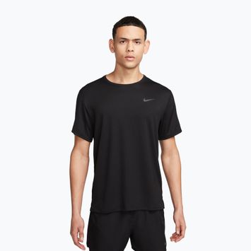 Herren Nike Miler Dri-Fit UV Laufshirt schwarz
