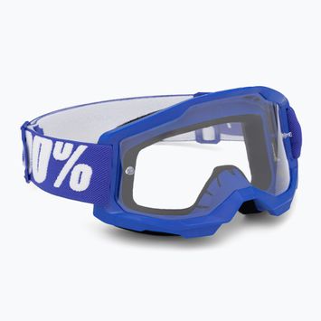 Fahrradbrille für Kinder 100% Strata 2 Junior blau/klar