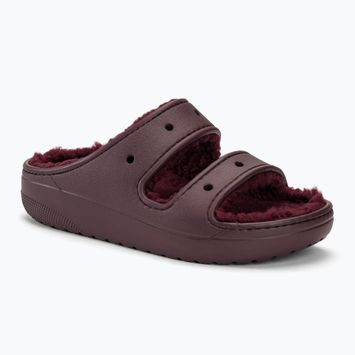 Slides Schlappen  Crocs Classic Cozzzy dark cherry