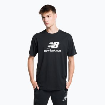 New Balance Essentials Stacked Logo Co Herren-Trainings-T-Shirt schwarz NBMT31541BK