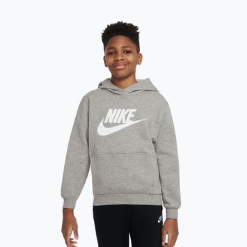 Kinder-Hoodie Nike Club Fleece Hoodie dark grey heather/white