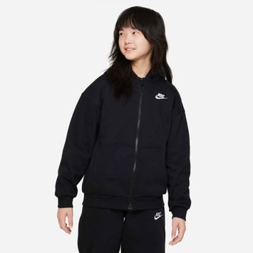 Nike Sportswear Club Fleece Kinder Sweatshirt FD2931-010 schwarz/weiß
