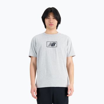 Herren New Balance Essentials Logo sportlich grau T-shirt