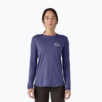 Damen Patagonia Cap Cool Merino Blend Graphic imagine moon Longsleeve: solstice purple