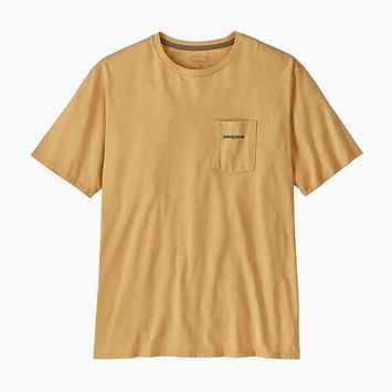 Herren Patagonia Boardshort Logo Tasche Responsibili bienenwachsfarbenes T-shirt