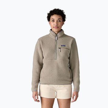 Damen Patagonia Retro Pile Fleece-Sweatshirt Marsupial Flussgestein grün
