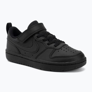 Nike Court Borough Low Recraft Kinderschuhe schwarz/schwarz/schwarz