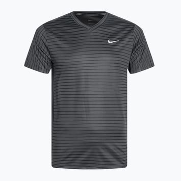 Herren Nike Court Dri-Fit Top Novelty Tennisshirt anthrazit/weiß