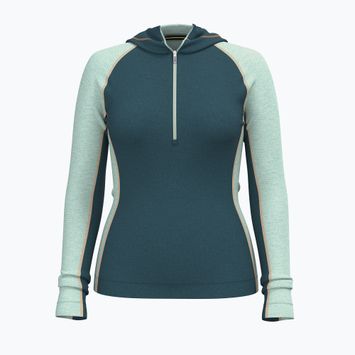Thermoaktiver Hoodie Damen Smartwool Classic Thermal Merino Base Layer 1/2 Zip Hoodie Boxed twilight/arctic green