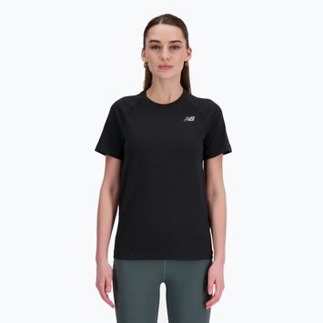 New Balance Nahtloses schwarzes Damen-T-Shirt