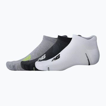 New Balance Running Repreve No Show Tab Socken 3 Paar grau/weiß/schwarz