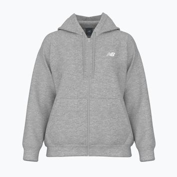 Damen Sweatshirt New Balance Fleece Logo Full Zip sportlich grau