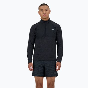 Lauf Longsleeve Herren New Balance Athletics Heat Grid 1/2 Zip black