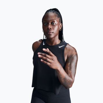 Damen-Laufshirt Nike AeroSwift Dri-Fit ADV Cropped Tank Top black/white