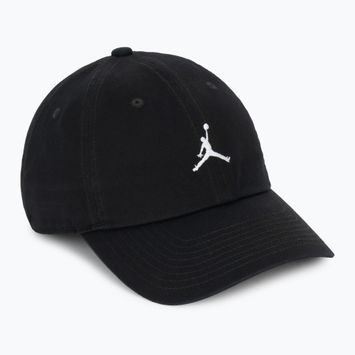 Baseballkappe Jordan Club Unstructured Curved-Bill schwarz/weiß