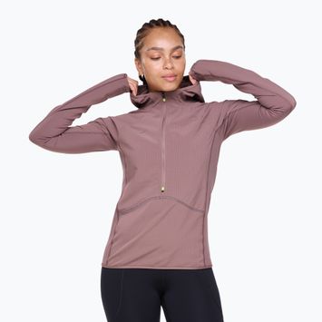 Lauf Sweatshrit Hoodie Damen HOKA Sky Glow Half Zip smokey quartz