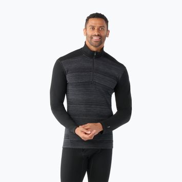 Thermoaktiver Sweatshirt Hoodie Herren Smartwool Classic Thermal Merino Base Layer 1/4 Zip Boxed black color shift
