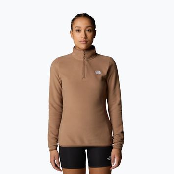Hoodie Sweatshirt Damen The North Face 100 Glacier 1/4 Zip latte