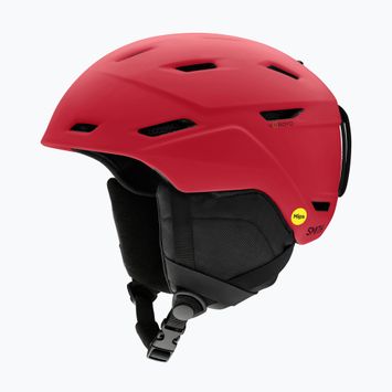 Skihelm Smith Mission MIPS matte crimson geo