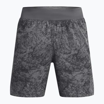 Under Armour Launch Pro 7" Laufshorts für Männer, bedruckt mit Castlerock/Morphgrün/Reflexion