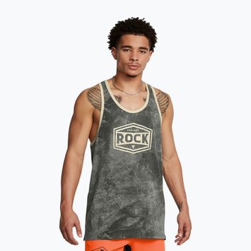 Trainings Tank Top Herren Under Armour Project Rock Racer clay green/silt