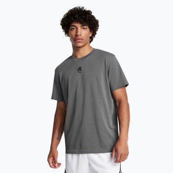 Shirt Herren Under Armour Curry Hvyweight Logo castlerock/black