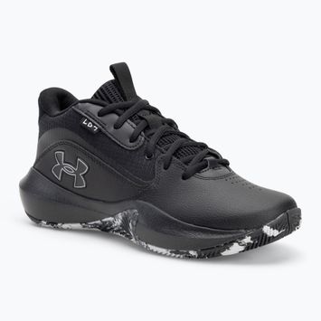 Under Armour Lockdown 7 Basketball Schuhe schwarz/schwarz/metallic silber