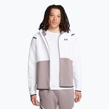 Herren Under Armour Unstoppable Fleece Full Zip HD tetra grau/weiß/schwarz Sweatshirt