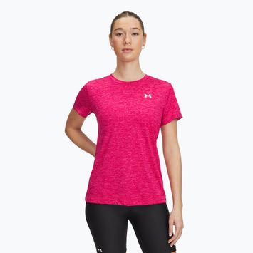 Trainingsshirt Damen Under Armour Tech C-Twist shaded fuchsia/white
