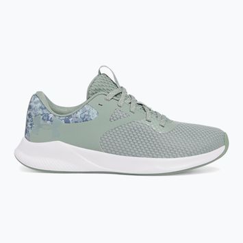 Trainingsschuhe Damen Under Armour Charged Aurora 2+ silica green/white/metallic silica