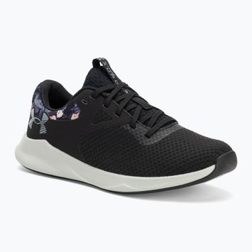 Trainingsschuhe Damen Under Armour Charged Aurora 2+ black/hydro green/metallic warm silver