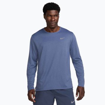 Herren Nike Miler Dri-Fit UV diffus blau Lauf-Longsleeve