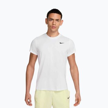 Herren Nike Court Dri-Fit Victory Tennisshirt weiß/schwarz