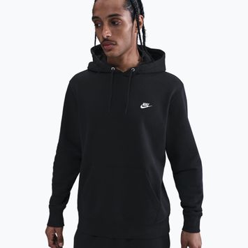 Herren-Hoodie Nike Club Pullover Hoodie black/black/white