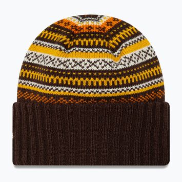Wintermütze Damen New Era Rail Isle Cuff Knit Beanie dark brown