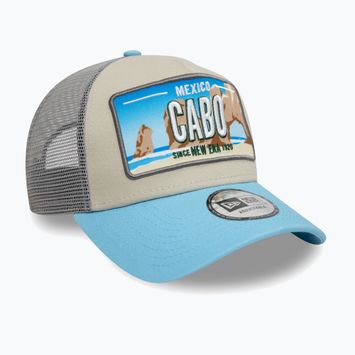New Era Licence Plate Los Angeles Trucker hellbeige Baseballmütze