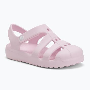 Crocs Classic Fisherman Kinder Sandalen rosa Milch