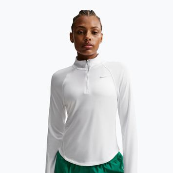 Damen-Lauf-Langarmshirt Nike Tempo Swoosh Run Dri-Fit 1/4-Zip white/black
