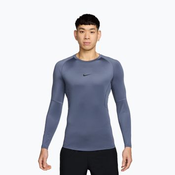 Herren Trainings-Longsleeve Nike Pro Dri-Fit Tight Fitness diffused blue/black