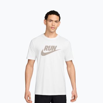 Herren T-Shirt Nike Dri-Fit Running white/moon particle