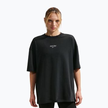 Damen-T-Shirt Nike Dri-Fit black/white/white